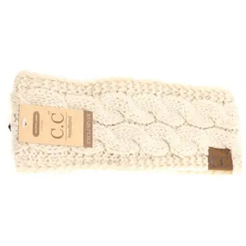 Solid Cable CC Knit Headwrap