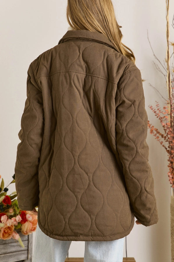 Button Down Quilted Jacket