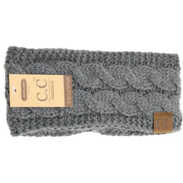 Solid Cable CC Knit Headwrap