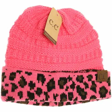 Leopard Print CC Beanie