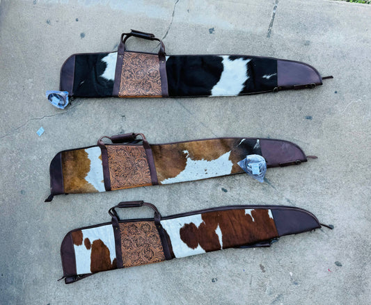 Large Carry Case Hand tooled leather & Cowhide