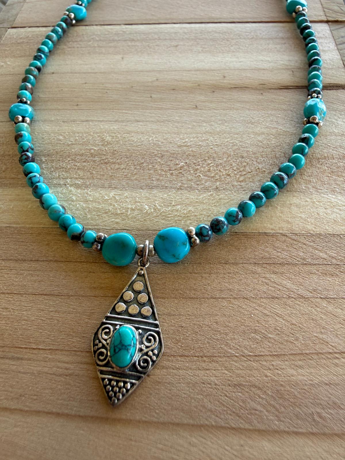 Paige Wallace Turquoise Pendant Necklace