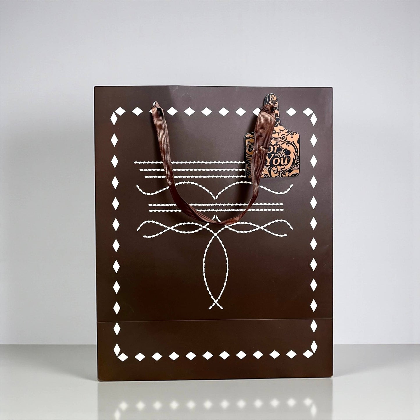 Brown BootStitch gift bag 