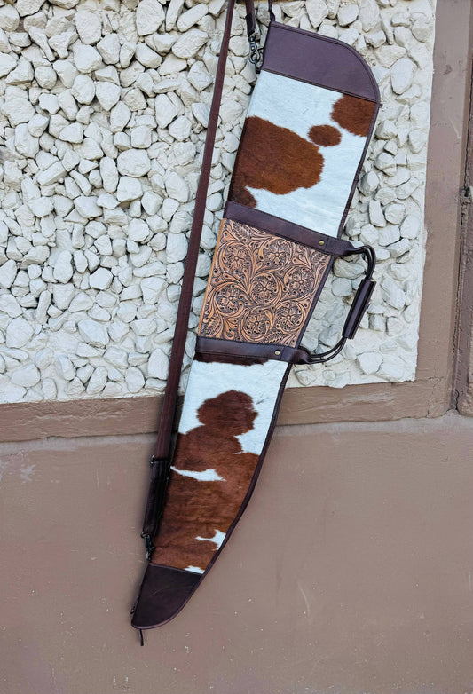 Large Carry Case Hand tooled leather & Cowhide