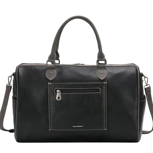 Aztec Tooled Weekender Bag Black