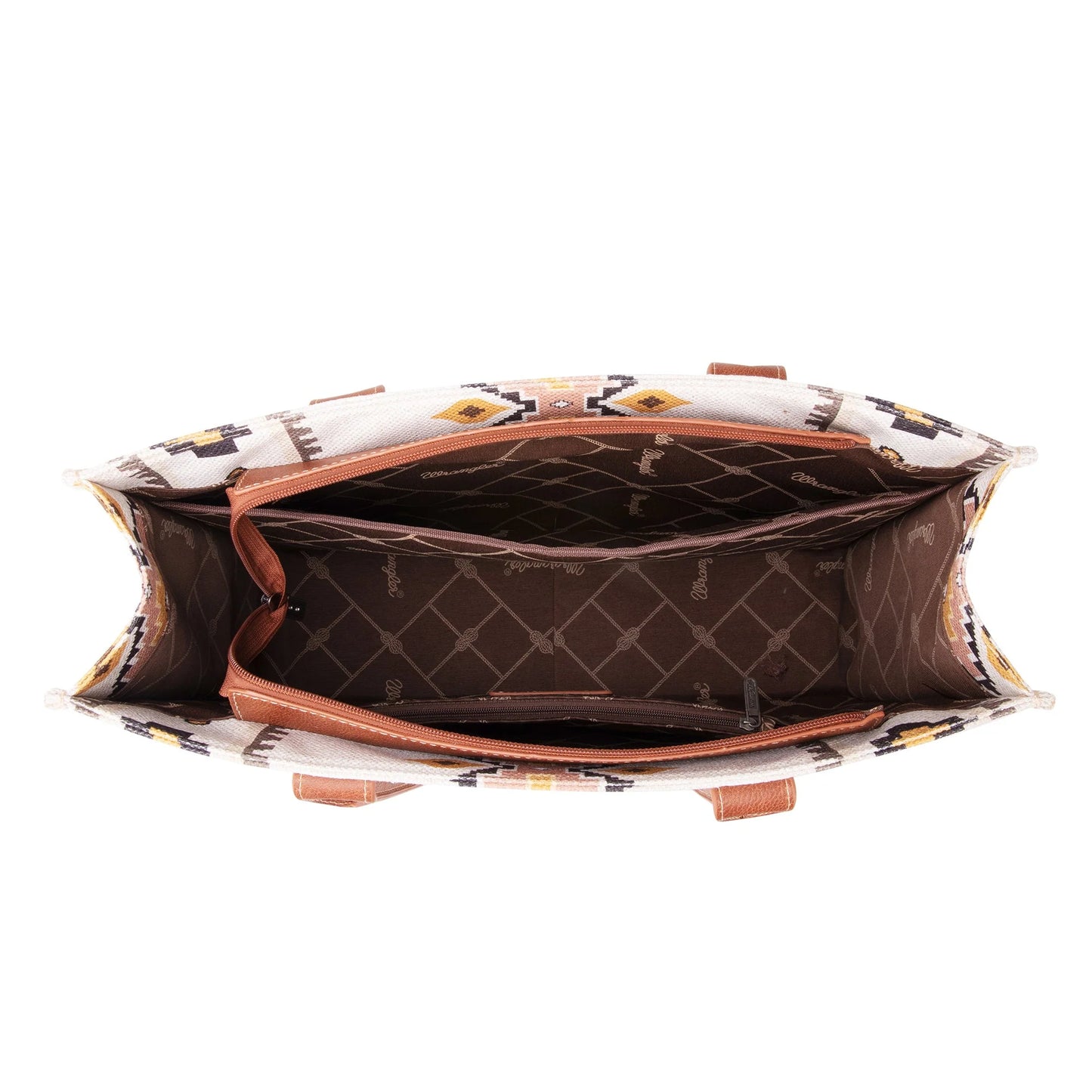Wrangler Southwestern Pattern Wide Tote Coffee