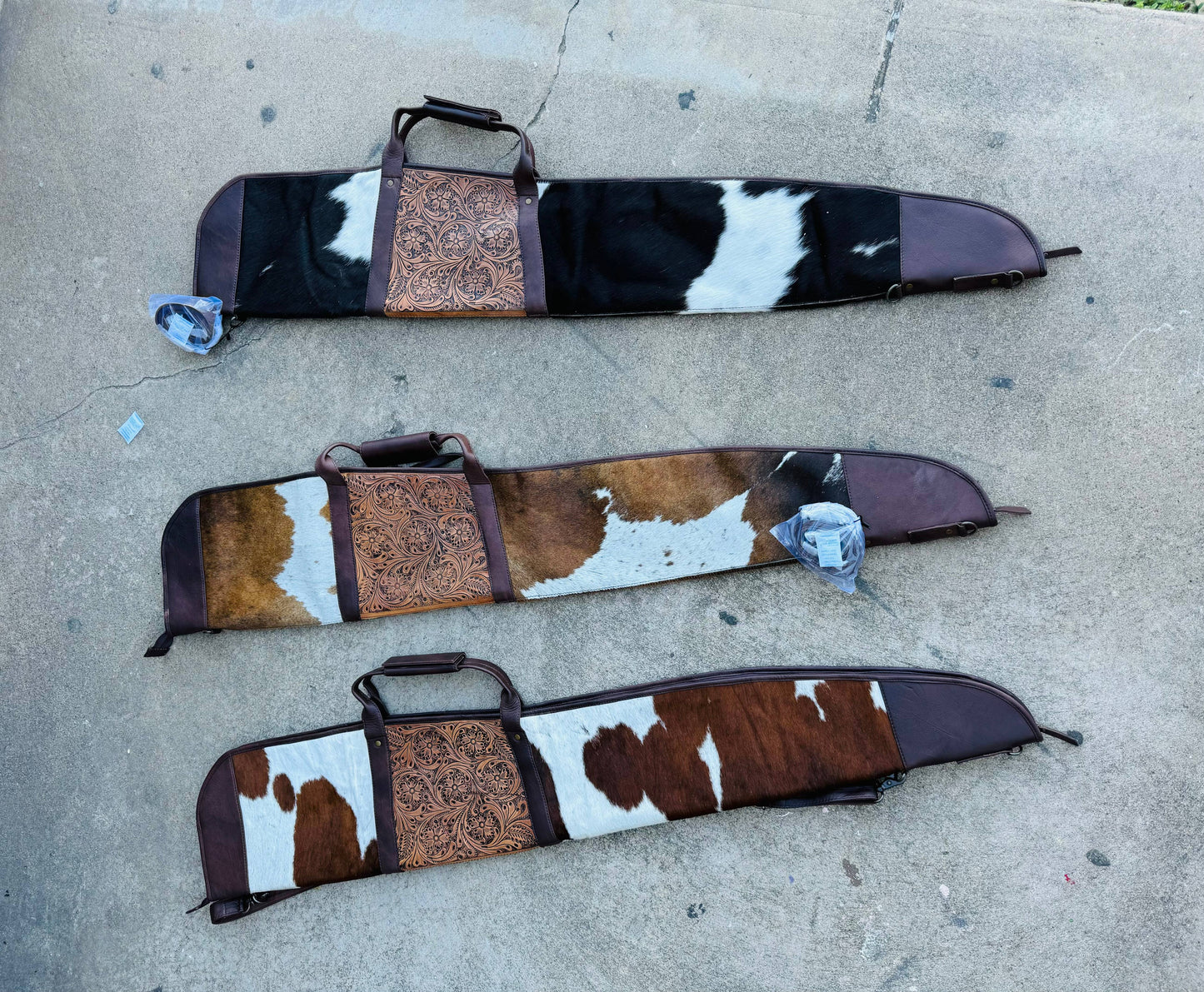 Large Carry Case Hand tooled leather & Cowhide