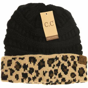 Leopard Print CC Beanie
