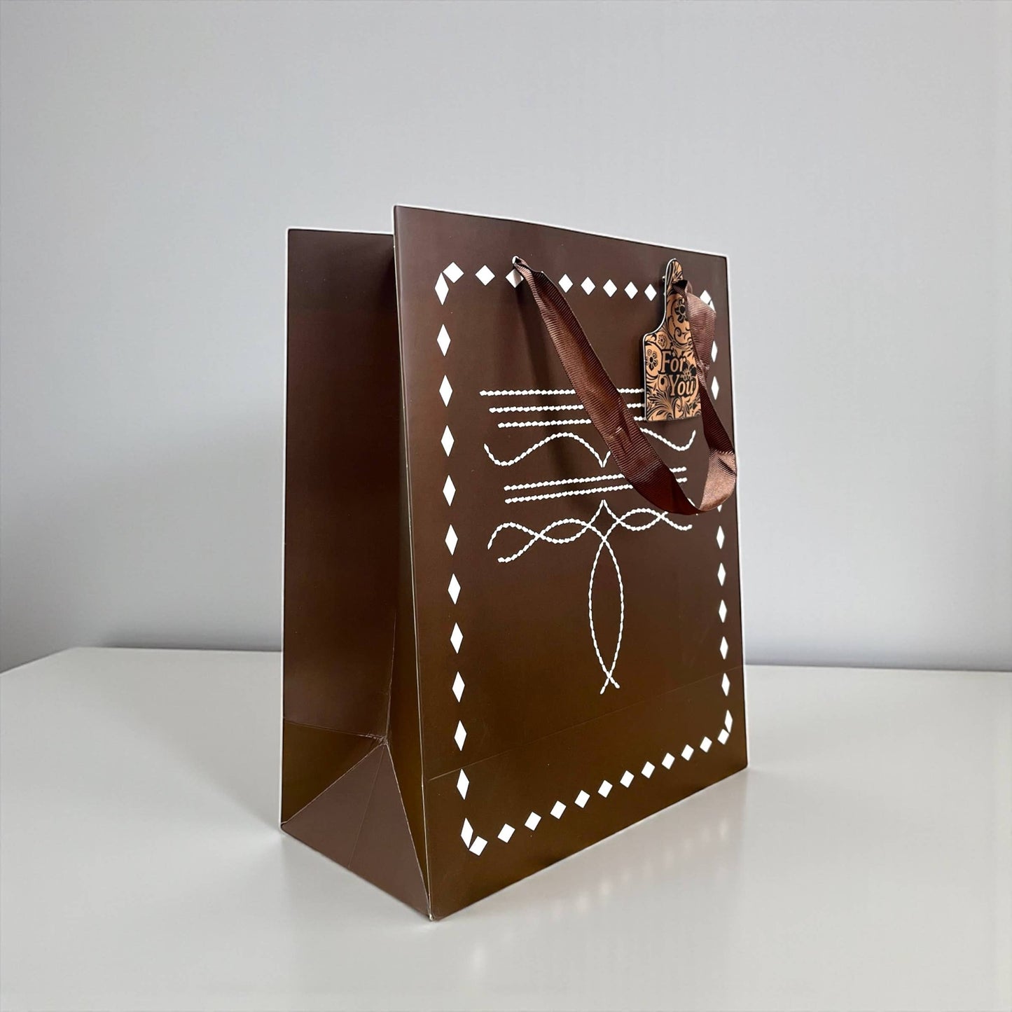 Brown BootStitch gift bag 