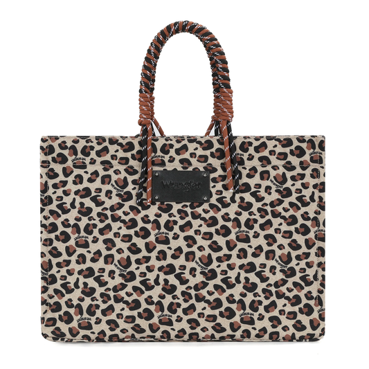 Wrangler Leopard Print Wide Tote